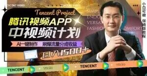 冷门项目，腾讯视频中视频计划，AI一键制作，刷爆流量分成，日收益2000+【揭秘】-学习资源库