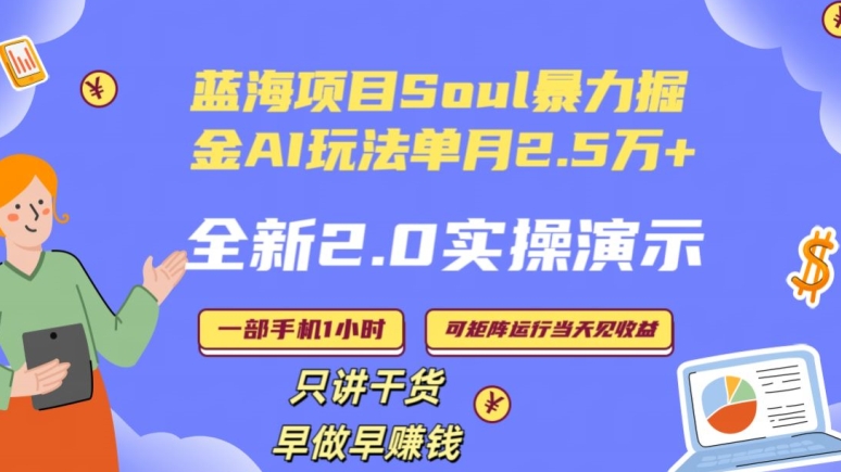 Soul怎么做到单月变现25000+全新2.0AI掘金玩法全程实操演示小白好上手【揭秘】-学习资源库