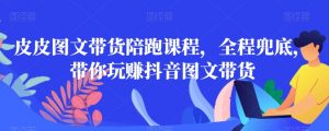 皮皮图文带货陪跑课程,全程兜底,带你玩赚抖音图文带货-学习资源库