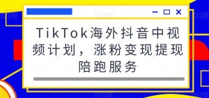 TikTok海外抖音中视频计划,涨粉变现提现陪跑服务-学习资源库