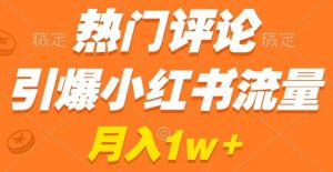 热门评论引爆小红书流量,作品制作简单,商单接到手软【揭秘】-学习资源库