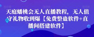 天庭蟠桃会无人直播教程,无人值守礼物收到爆【免费整蛊软件+直播间搭建软件】-学习资源库