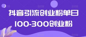 抖音引流创业粉单日100-300创业粉【揭秘】-学习资源库