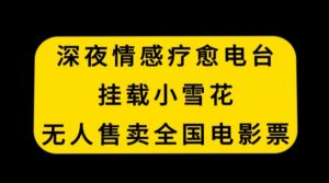 深夜情感疗愈电台,挂载小雪花,无人售卖全国电影票【揭秘】-学习资源库