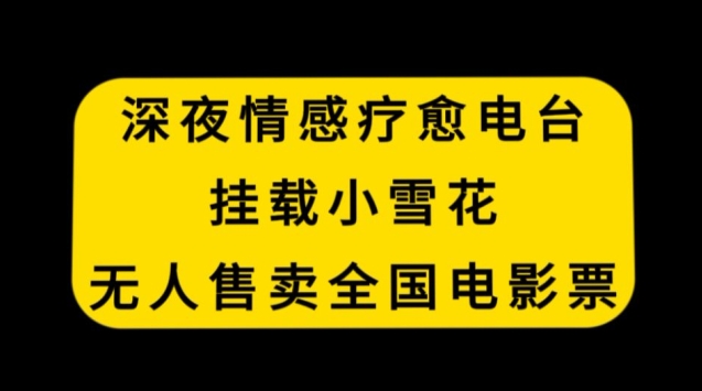深夜情感疗愈电台，挂载小雪花，无人售卖全国电影票【揭秘】-学习资源库