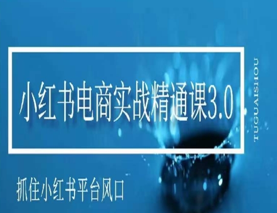 小红书电商实战精通课3.0，抓住小红书平台的风口，不错过有一个赚钱的机会-学习资源库