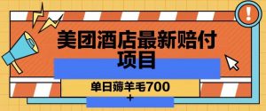美团酒店最新赔付项目,单日薅羊毛700+【仅揭秘】-学习资源库