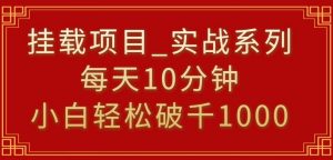 挂载项目,小白轻松破1000,每天10分钟,实战系列保姆级教程【揭秘】-学习资源库