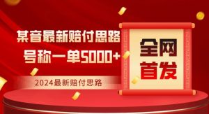 全网首发,2024最新抖音赔付项目,号称一单5000+保姆级拆解【仅揭秘】-学习资源库