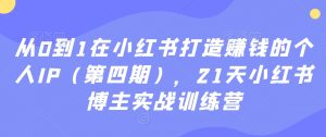 从0到1在小红书打造赚钱的个人IP(第四期),21天小红书博主实战训练营-学习资源库