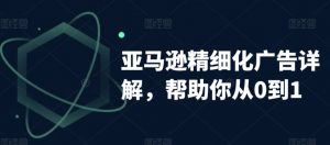 亚马逊精细化广告详解,帮助你从0到1,自动广告权重解读、手动广告打法详解-学习资源库