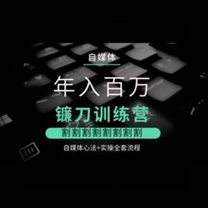 自媒体年入百万镰刀训练营,割割割割割割割割,自媒体心法+实操全套流程-学习资源库