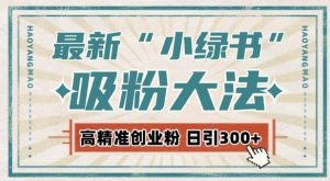 最新自动化“吸粉术”,小绿书激活私域流量,每日轻松吸引300+高质精准粉!-学习资源库
