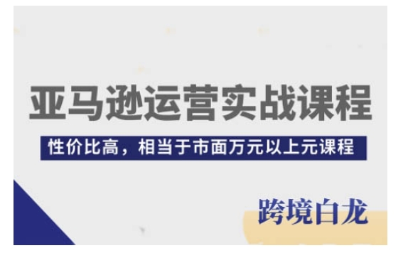 亚马逊运营实战课程，亚马逊从入门到精通，性价比高，相当于市面万元以上元课程-学习资源库