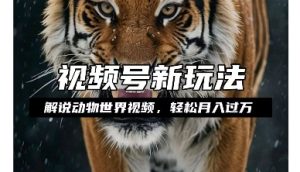 利用动物世界解说视频,赚分成计划收益,轻松月入过W,操作简单【揭秘】-学习资源库