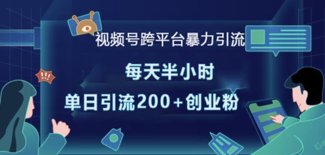 视频号跨平台暴力引流，每天半小时，单日引流200+精准创业粉-学习资源库