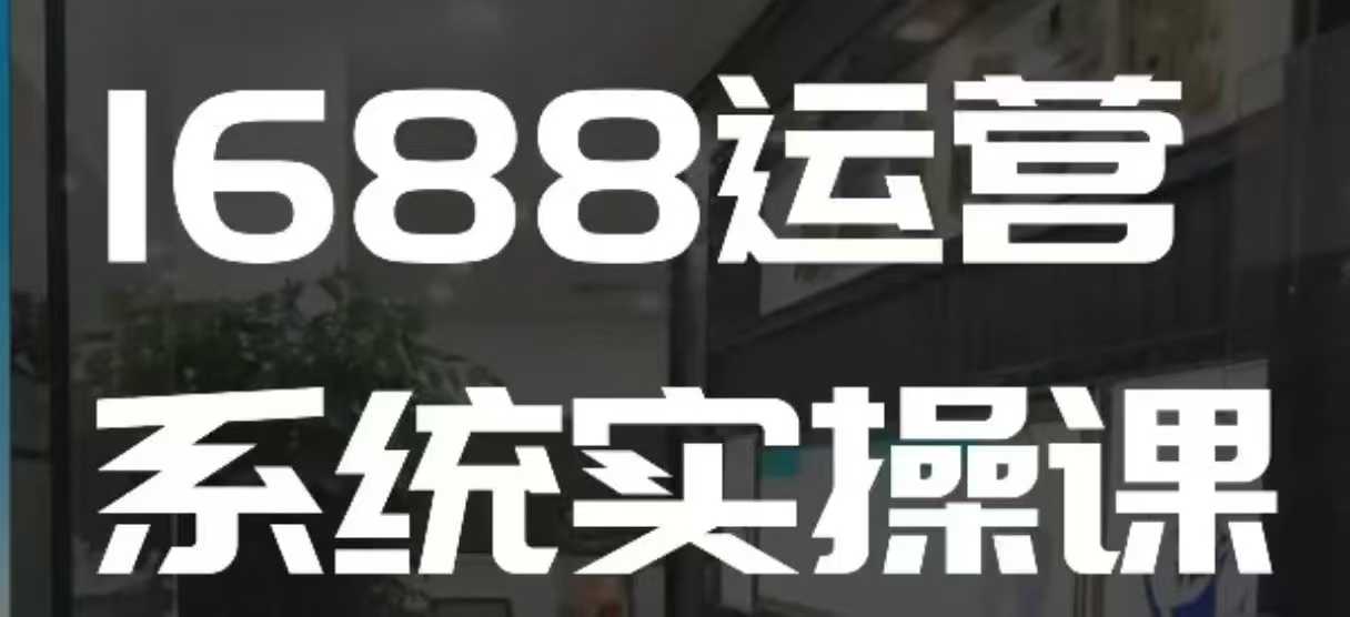 1688高阶运营系统实操课，快速掌握1688店铺运营的核心玩法-学习资源库