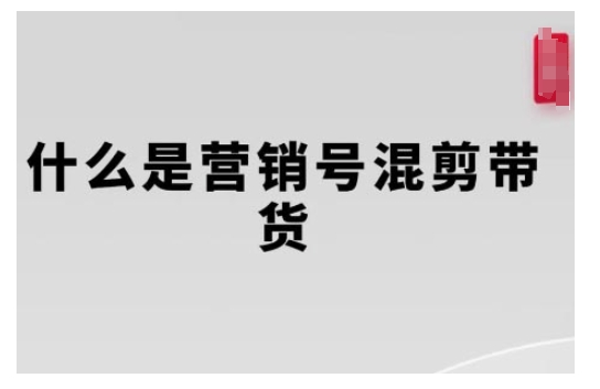 营销号混剪带货，从内容创作到流量变现的全流程，教你用营销号形式做混剪带货-学习资源库