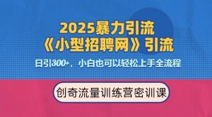 2025最新暴力引流方法,招聘平台一天引流300+,日变现多张,专业人士力荐-学习资源库