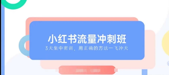 小红书流量冲刺班2025，最懂小红书的女人，快速教你2025年入局小红书-学习资源库