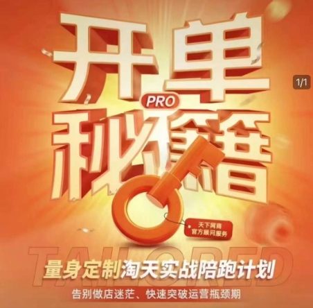 淘宝开单秘籍PRO，量身定制淘天实战陪跑计划，告别做店迷茫、快速突破运营瓶颈期-学习资源库
